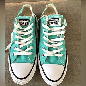 Converse Chuck Taylor All Star teal low top canvas sneakers sz 7